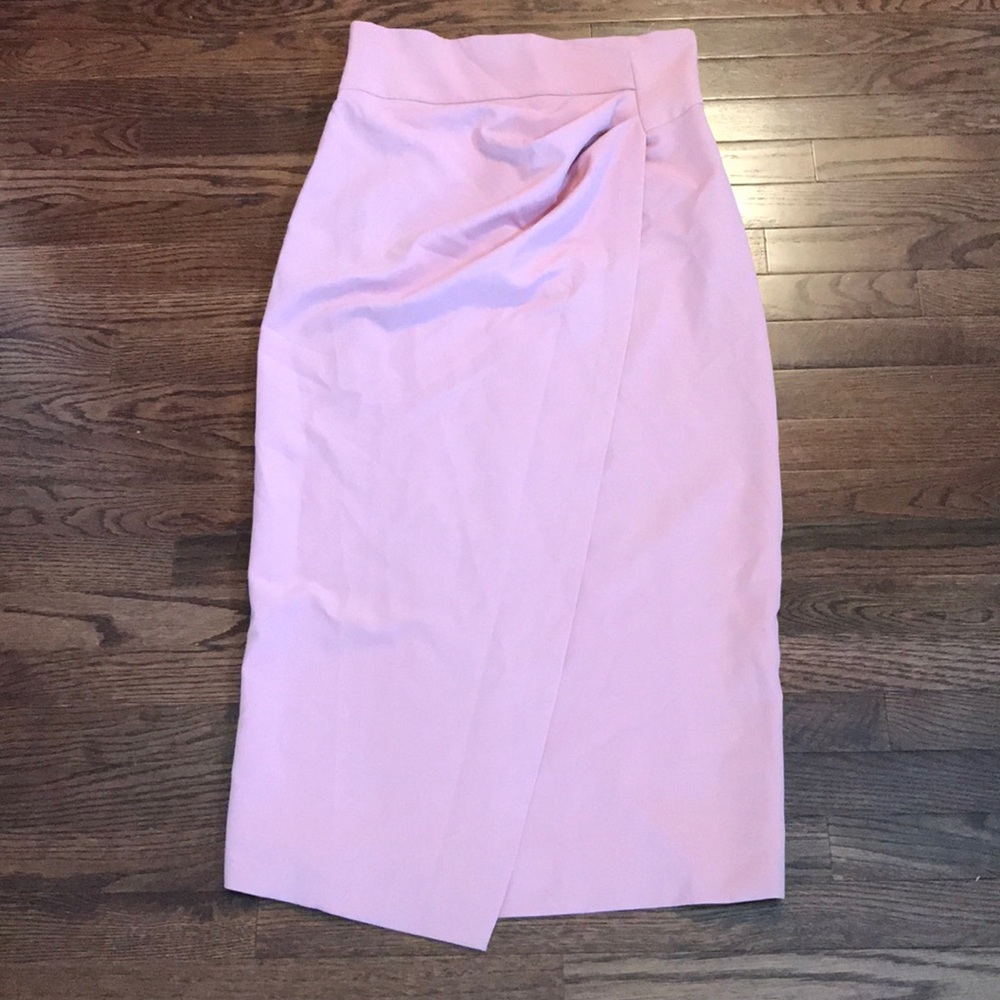 Midi faux wrap skirt